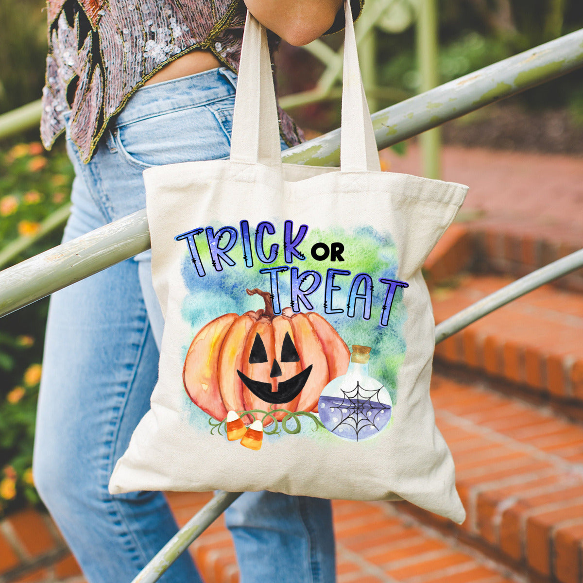 Trick Or Treat Pumpkin Halloween Candy Bag