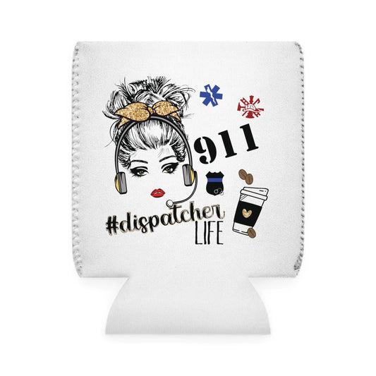 Female 911 Dispatch Can Cooler Sleeve