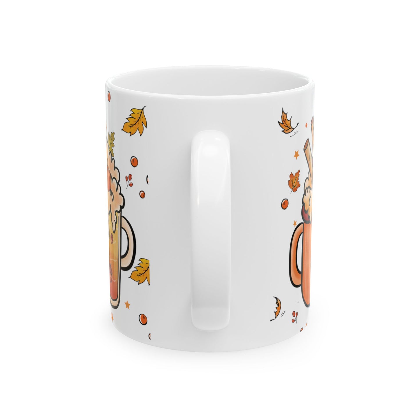 Autumn Days Vibes - Rustic Ceramic Mug, (11oz, 15oz)