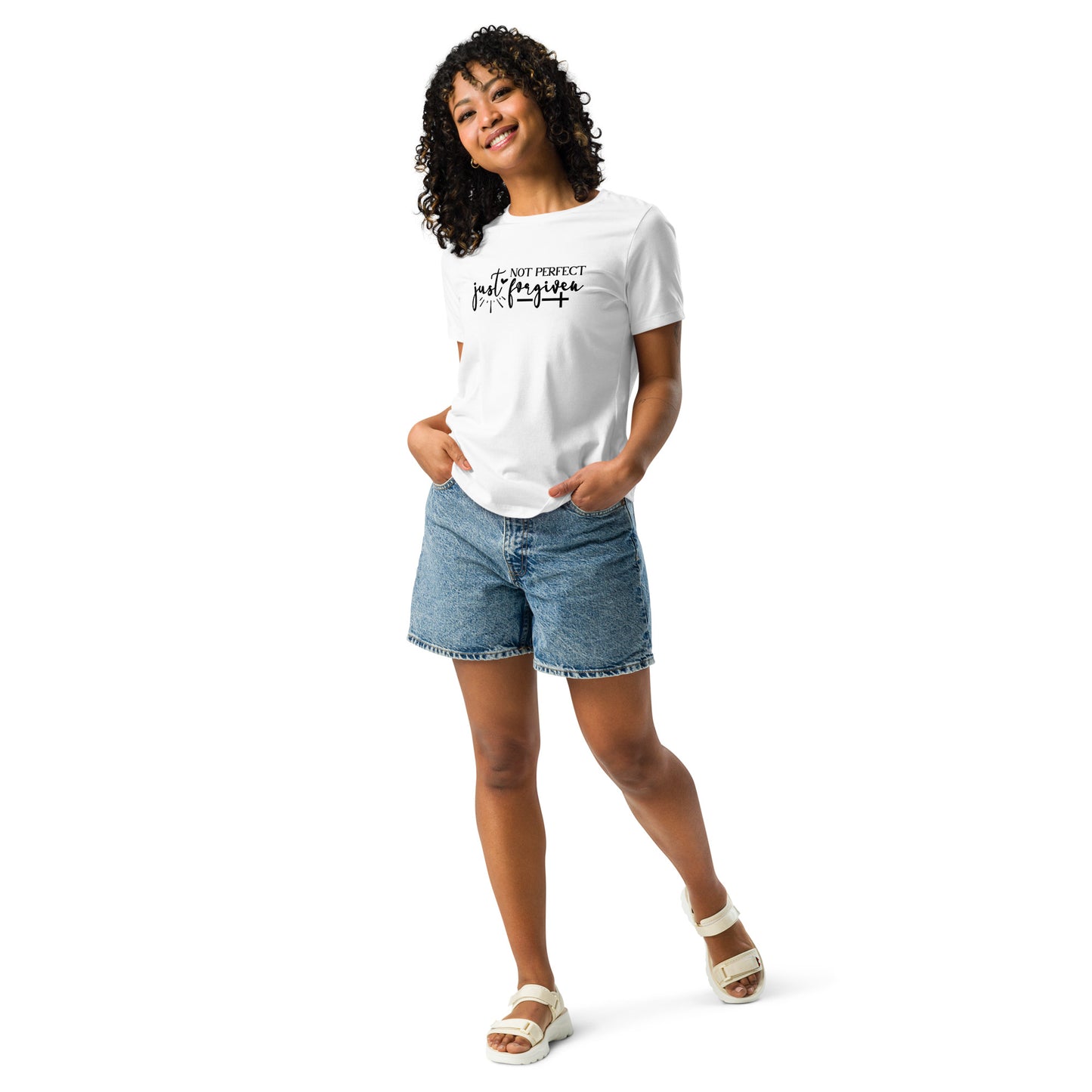 Not Perfect Just Forgiven Women's T-Shirt - Inspirational Clothing for Her