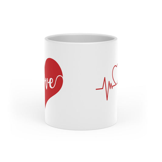 Love Mug. Heart-Shaped Mug of Love